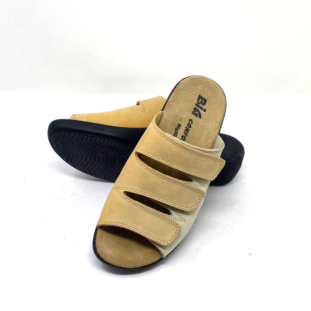 Vintage Big Comfort by Bighorn Two-tone Nubuck Sandals - Pasadena Sole