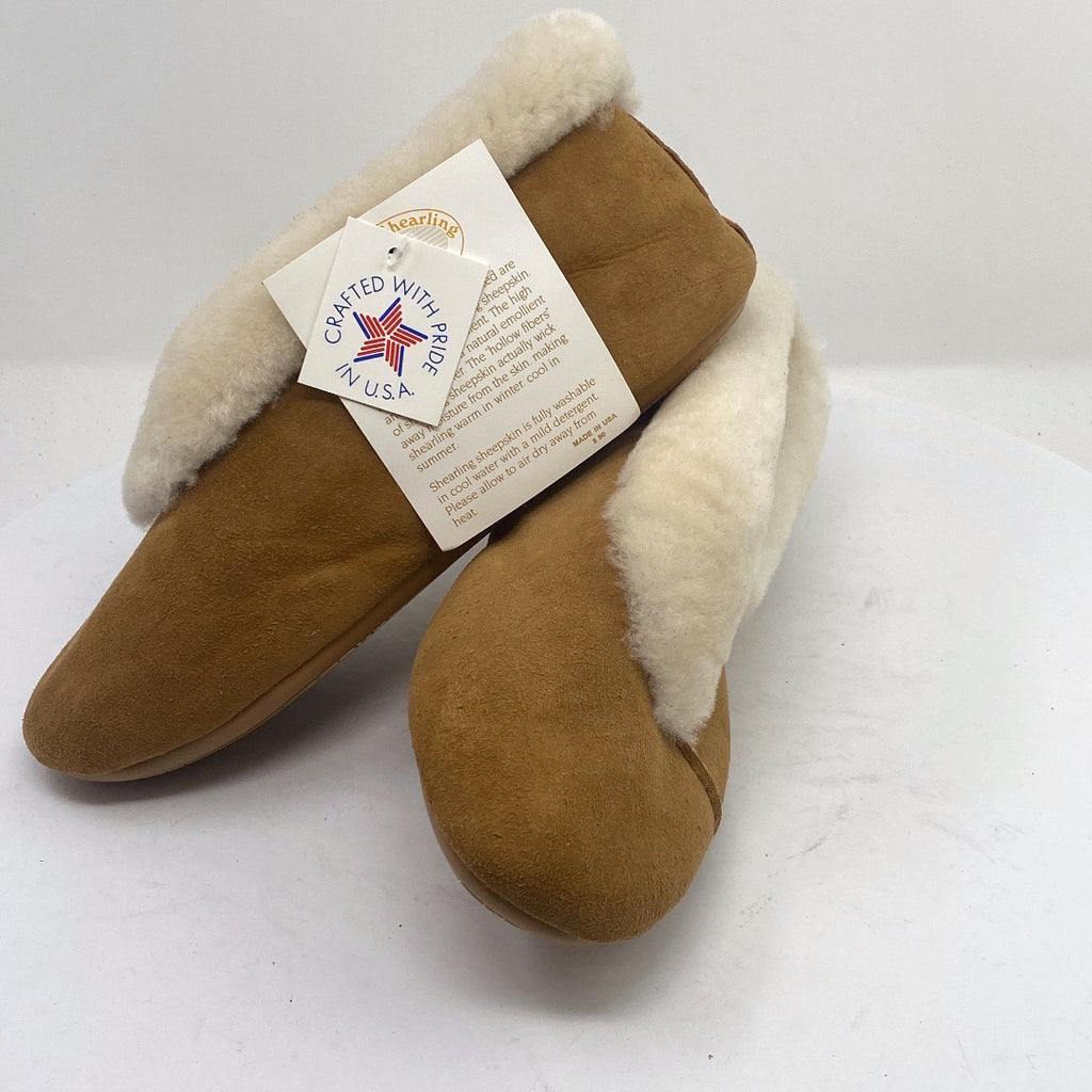 Vintage Adirondack Sheepskin Soft Suede Cuffed Booties 70170 - Pasadena Sole